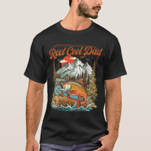 Camiseta Pai muito legal engraçado pescador de arco-íris (n