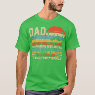 Camiseta Pai Mustache Dia de os pais Oração Cristã Pai