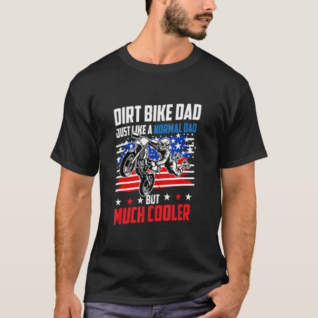 Camiseta Pai Mx Motocross Dirt Do Bandeira Americano Tal Co (Frente)