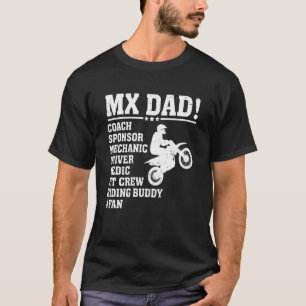 Camiseta Pai Mx Treinador Patrocinador Mecânico Motorista C
