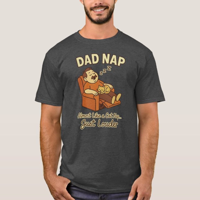 Camiseta Pai Nap - Engraçado Paródia de Gato para Pais | (Frente)
