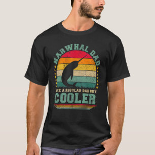 Camiseta Pai Narwhal Como Um Pai Regular Mas Gordura Mais F