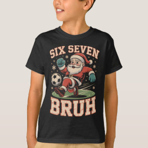 Camiseta Pai Natal Futebol Natal Divertido 67 Meme Bruh Xma
