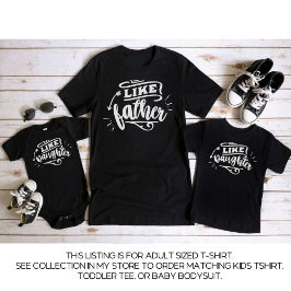 Camiseta Pai Negro e eu combinando com a filha do pai