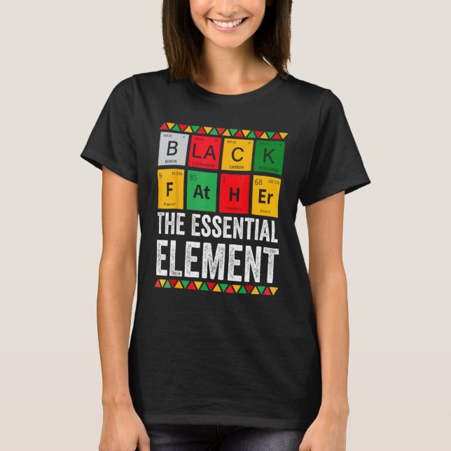 Camiseta Pai Negro Elemento Essencial do Pai Negro (Frente)