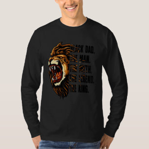 Camiseta Pai Negro O Homem Mama Lenda Preto Padre Rei Fa