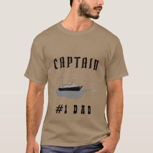 Camiseta Pai Negro Pai Moderno Capitão Khaki