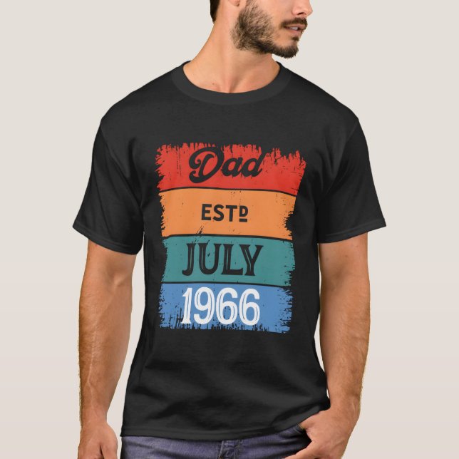 Camiseta Pai no último mês de julho de 1966 Orgulho Papa Me (Frente)