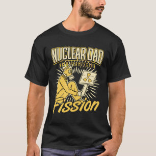 Camiseta Pai Nuclear Permitido À Fissão Nuclear Eng