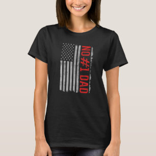 Camiseta Pai Número 1, Melhor Pai Legal Sinalizador america