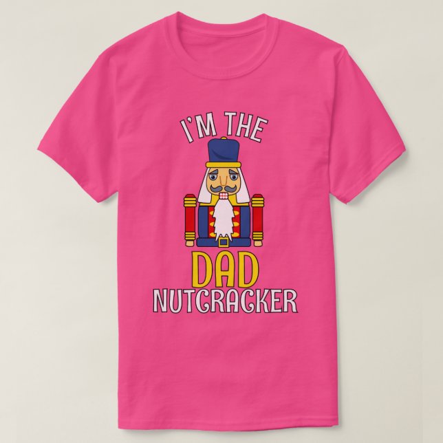 Camiseta Pai Nutcracker Correspondente Pai da Família Natal (Frente do Design)