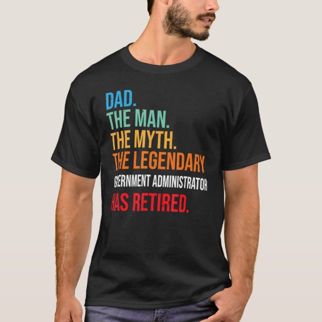 Camiseta Pai O Administrador Legendário Do Governo Foi Rede (Frente)