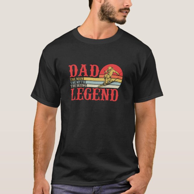 Camiseta Pai O Homem A Lenda Do Esqui (Frente)