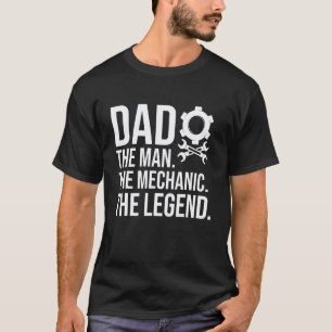 Camiseta Pai O Homem Mecânico Lenda Pai Pai Cara Do Carro