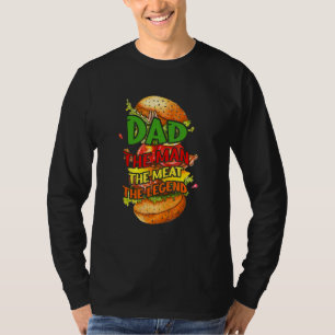 Camiseta Pai O Homem, O Burger Do Dia de os pais Da Legenda