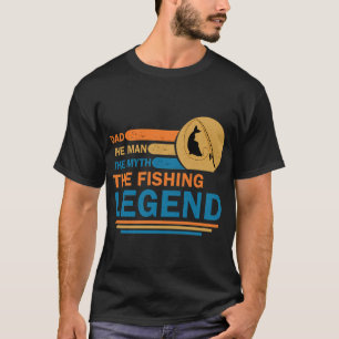 Camiseta Pai O Homem O Mito A Lenda da Pesca