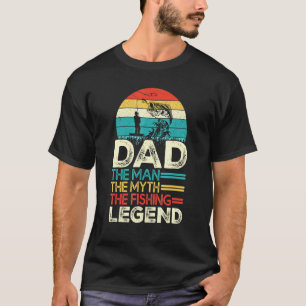 Camiseta Pai O Homem O Mito A Lenda Da Pesca Dia Dos Pais