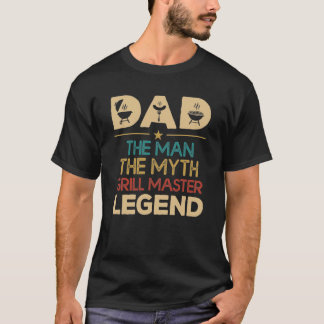 Camiseta Pai O Homem O Mito A Lenda Do Mestre Grelha