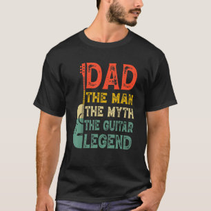 Camiseta Pai O Homem O Mito A Lenda Do Violão Retro Guita