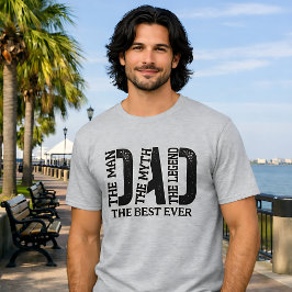 Camiseta Pai O Homem O Mito A Lenda Texto Personalizado