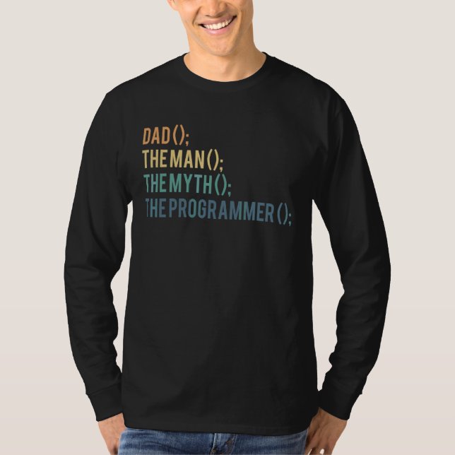 Camiseta Pai O Homem O Mito Do Programador (Frente)