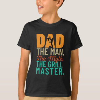 Camiseta Pai: O Homem. O Mito. O Mestre da Grill