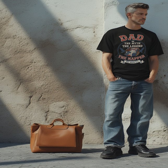 Camiseta Pai: O Mito, A Lenda, O Pai Engraçado Do Napper (Criador carregado)