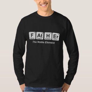 Camiseta Pai O Pai Periódico de Mesa Engraçado de Elementos