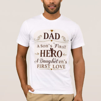 Camiseta Pai: O primeiro herói do filho, o primeiro amor da