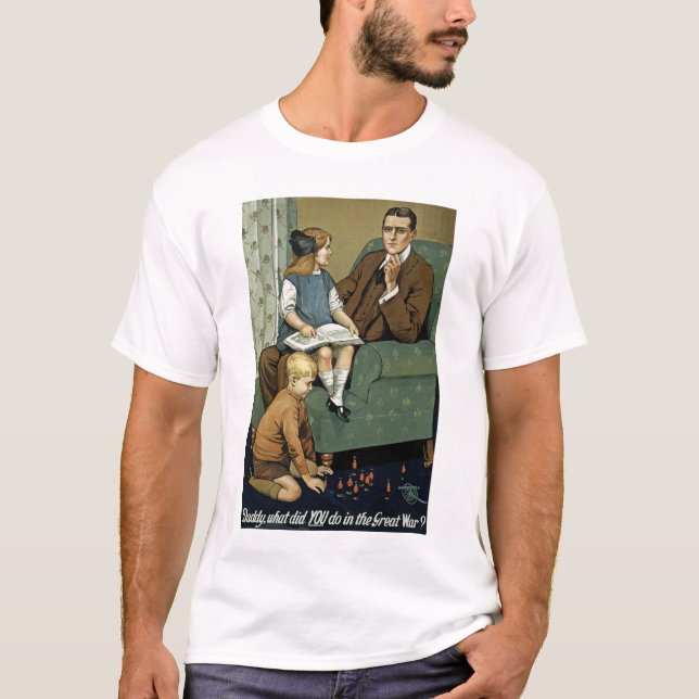 Camiseta Pai o que VOCÊ fez na grande guerra? (Frente)