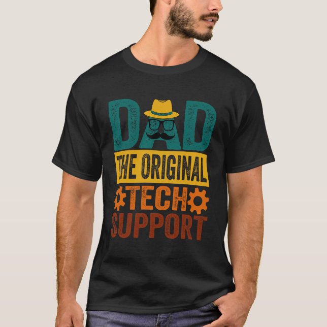 Camiseta Pai - O T-Shirt de Citação de Suporte Técnico Orig (Frente)