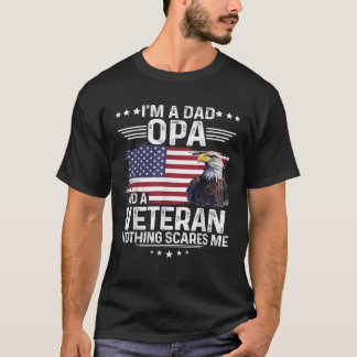 Camiseta Pai OPA Veterano Nada me assusta Eagle Orgulhosa