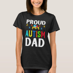 Camiseta Pai Orgulhoso Autismo Pai Papai Aceitação Autista