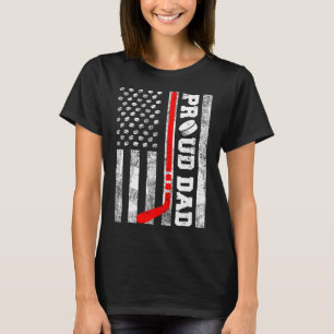 Camiseta Pai Orgulhoso Bandeira Americana Distorcida Funny