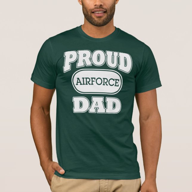 Camiseta Pai orgulhoso da força aérea (Frente)