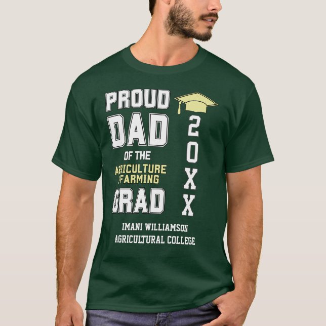 Camiseta Pai Orgulhoso da Formando Agrícola 20XX (Frente)