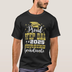 Camiseta Pai Orgulhoso da Madrasta Turma de 2025 Graduado e