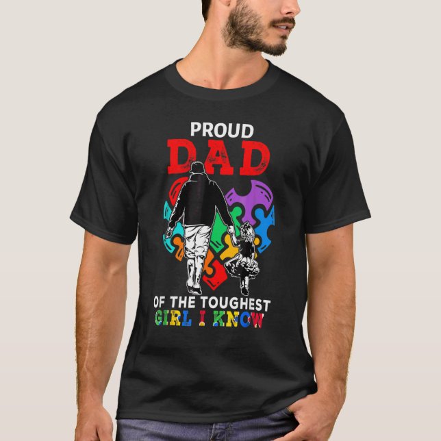 Camiseta Pai Orgulhoso Da Menina Mais Dura Que Conheço Queb (Frente)