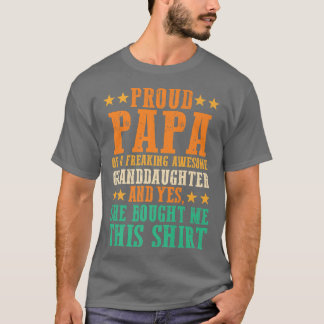 Camiseta Pai Orgulhoso da neta