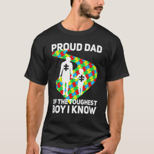 Camiseta Pai Orgulhoso de Autismo do Menino Mais Difícil Qu