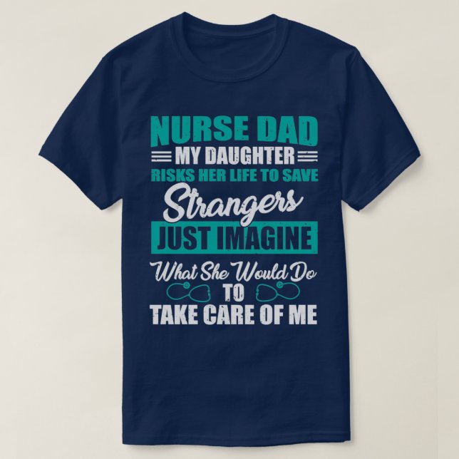 Camiseta Pai Orgulhoso De Enfermeiros Médicos (Frente do Design)
