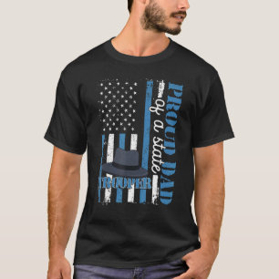 Camiseta Pai orgulhoso de Gradua de um policial policial po
