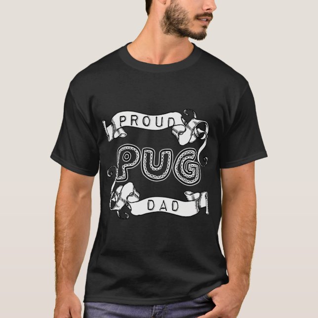 Camiseta Pai Orgulhoso de Pug (Frente)