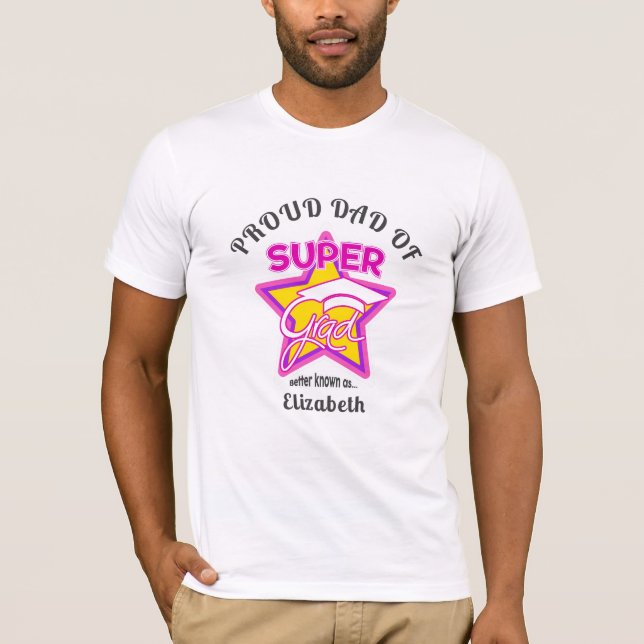 Camiseta PAI ORGULHOSO DE Texto Editável A Rosa Super Forma (Frente)