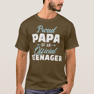 Camiseta Pai orgulhoso de um 13 adolescente de aniversário