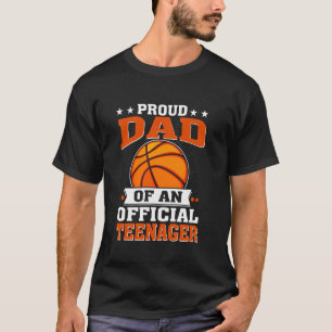 Camiseta Pai Orgulhoso de um Adolescente Oficial Aniversári