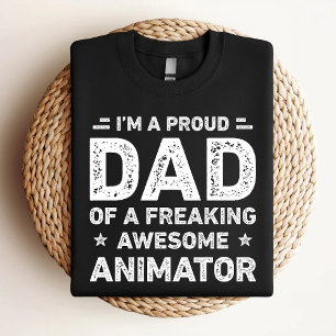 Camiseta Pai Orgulhoso De Um Animador Incrível Engraçado An