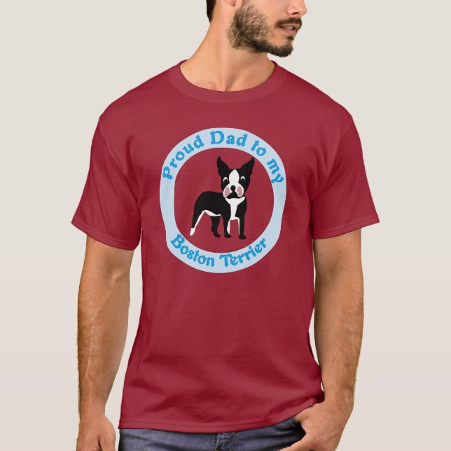 Camiseta Pai orgulhoso de um Boston Terrier (Frente)
