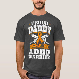 Camiseta Pai Orgulhoso De Um Défice De Atenção Do Guerreiro