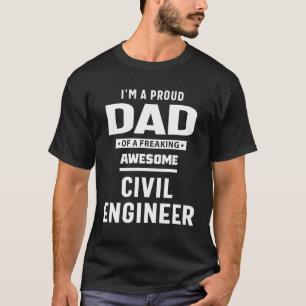 Camiseta Pai Orgulhoso de um Engenheiro Civil Incrível